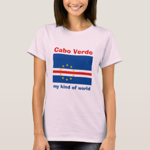 Vlag van Kaapverdië + Kaart + Tekst T-shirt