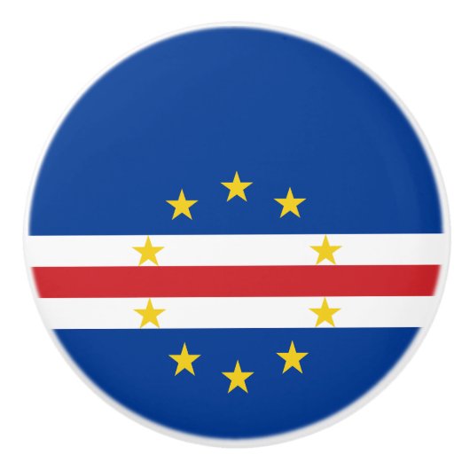 Vlag van Kaapverdië Keramische Knop (Voorkant)