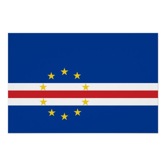 Vlag van Kaapverdië Perfect Poster (Voorkant)