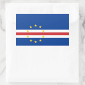 Vlag van Kaapverdië Rechthoekige Sticker (Tas)