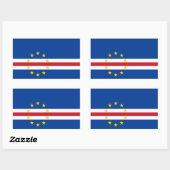 Vlag van Kaapverdië Rechthoekige Sticker (Vel)