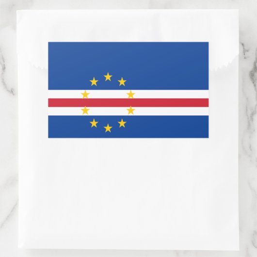 Vlag van Kaapverdië Rechthoekige Sticker (Tas)