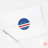 Vlag van Kaapverdië Ronde Sticker (Envelop)