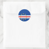 Vlag van Kaapverdië Ronde Sticker (Tas)