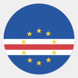 Vlag van Kaapverdië Ronde Sticker