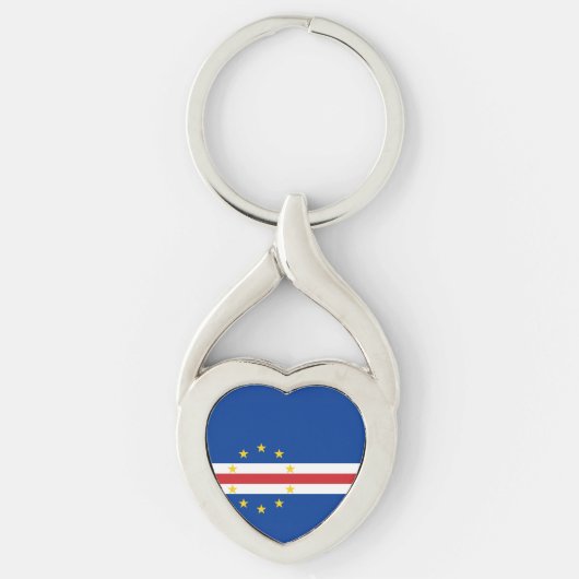 Vlag van Kaapverdië Sleutelhanger (Voorkant)