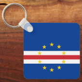 Vlag van Kaapverdië Sleutelhanger (Voorkant)