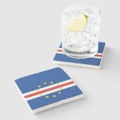 Vlag van Kaapverdië Stenen Onderzetter (Zijkant)