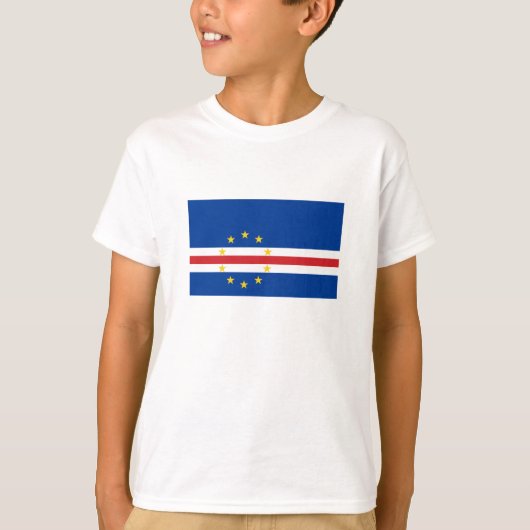 Vlag van Kaapverdië T-shirt (Voorkant)