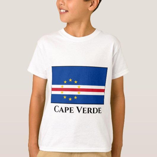 Vlag van Kaapverdië T-shirt (Voorkant)