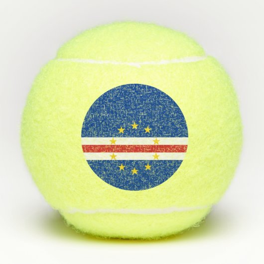 Vlag van Kaapverdië Tennisballen (Voorkant)