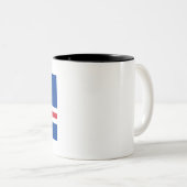 Vlag van Kaapverdië Tweekleurige Koffiemok (Voorkant rechts)