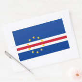 Vlag van Kaapverdië/Verdië/Verdië Rechthoekige Sticker (Envelop)