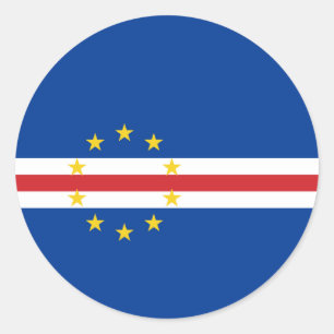 Vlag van Kaapverdië Vlag van Kaapverdië Ronde Sticker