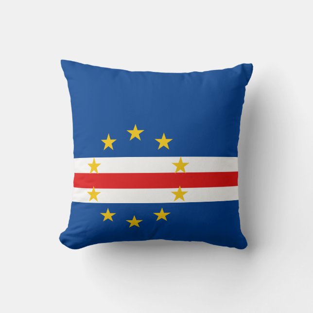 Vlag van Kaapverdië x Vlag Kussen (Voorkant)