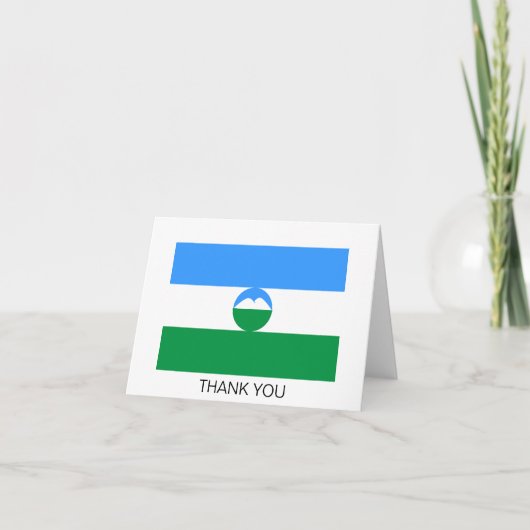 Vlag van Kabardino-Balkarië Bedankkaart (Voorkant)
