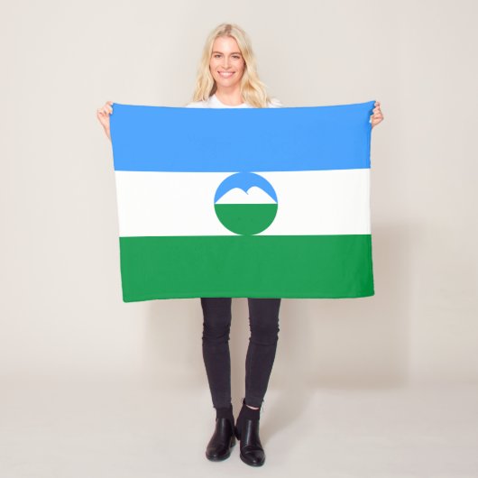 Vlag van Kabardino Balkarië Fleece Deken (In situ)