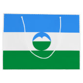 Vlag van Kabardino-Balkarië Groot Cadeauzakje (Achterkant)