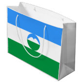 Vlag van Kabardino-Balkarië Groot Cadeauzakje (Achterkant Gekanteld)