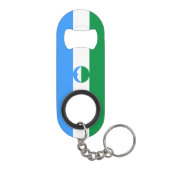 Vlag van Kabardino-Balkarië Mini Flessenopener (Achterkant)