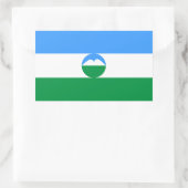 Vlag van Kabardino-Balkarië Rechthoekige Sticker (Tas)