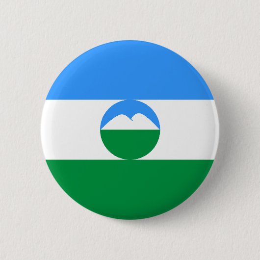 Vlag van Kabardino-Balkarië Ronde Button 5,7 Cm (Voorkant)