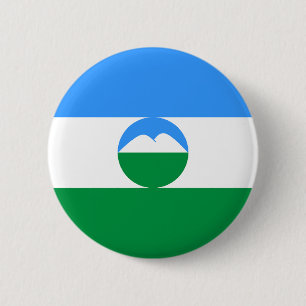 Vlag van Kabardino-Balkarië Ronde Button 5,7 Cm