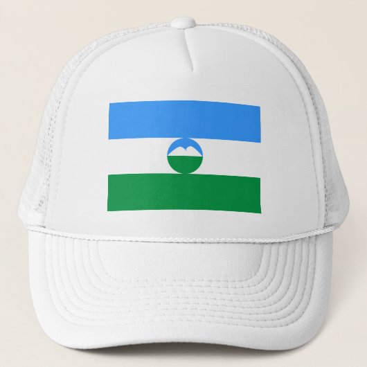 Vlag van Kabardino-Balkarië Trucker Pet (Voorkant)