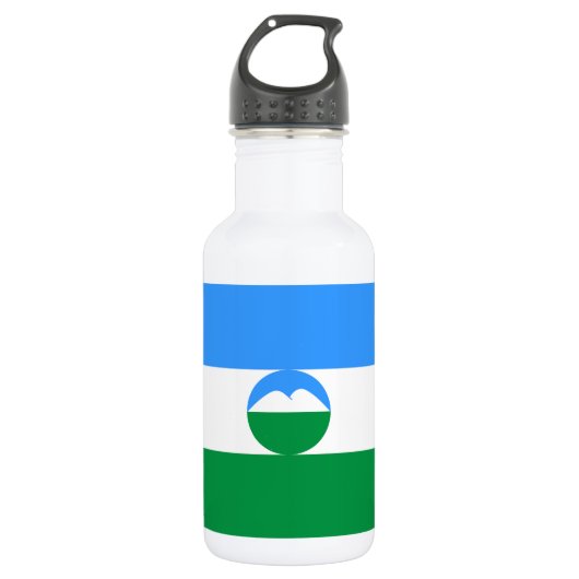 Vlag van Kabardino Balkarië Waterfles (Voorkant)