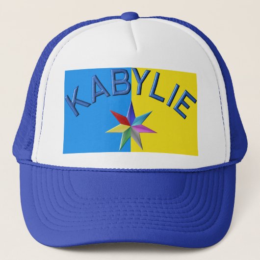 Vlag van Kabylië Trucker Pet (Voorkant)