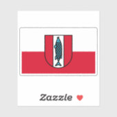 Vlag van Kaiserslautern, Duitsland Sticker (Vel)