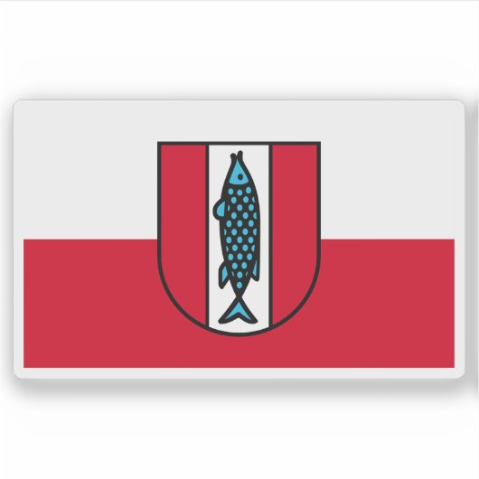 Vlag van Kaiserslautern, Duitsland Sticker (Voorkant)
