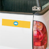Vlag van Kalmukkië Bumpersticker (Op Truck)