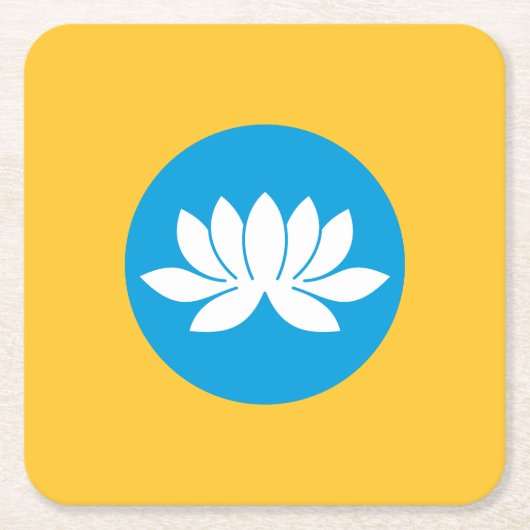 Vlag van Kalmukkië Kartonnen Onderzetters (Voorkant)