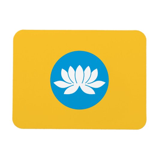 Vlag van Kalmukkië Magneet (Horizontaal)