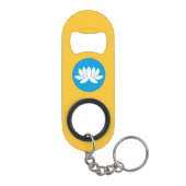 Vlag van Kalmukkië Mini Flessenopener (Achterkant)