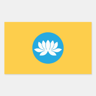 Vlag van Kalmukkië Rechthoekige Sticker