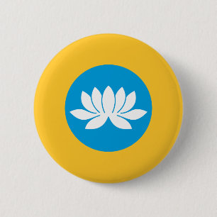 Vlag van Kalmukkië Ronde Button 5,7 Cm