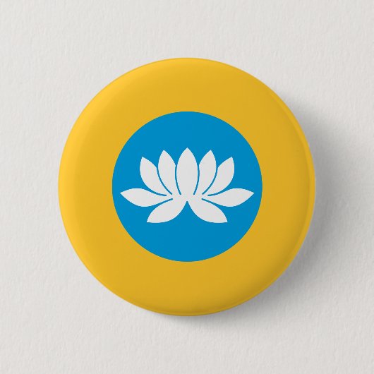 Vlag van Kalmukkië Ronde Button 5,7 Cm (Voorkant)
