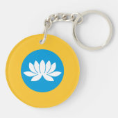 Vlag van Kalmukkië Sleutelhanger (Achterkant)
