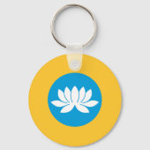 Vlag van Kalmukkië Sleutelhanger (Achterkant)