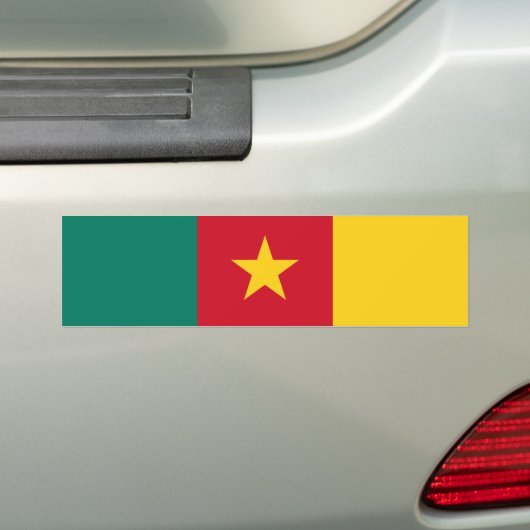 Vlag van Kameroen Bumpersticker (Op auto)