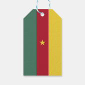 Vlag van Kameroen Cadeaulabel (Achterkant)