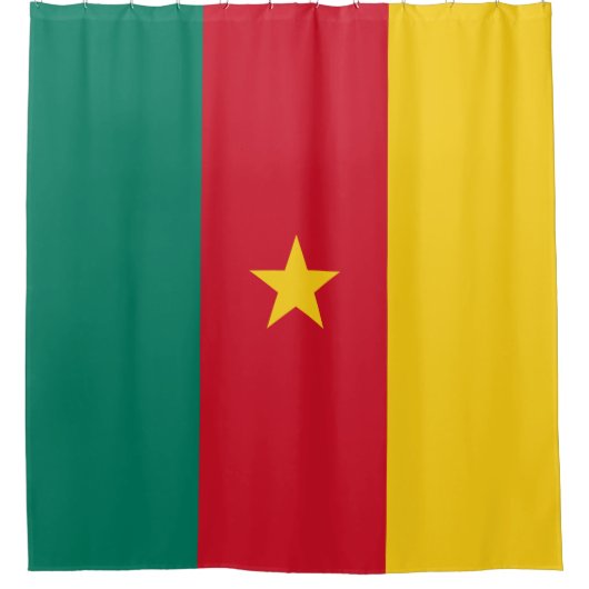 Vlag van Kameroen Douchegordijn (Voorkant)