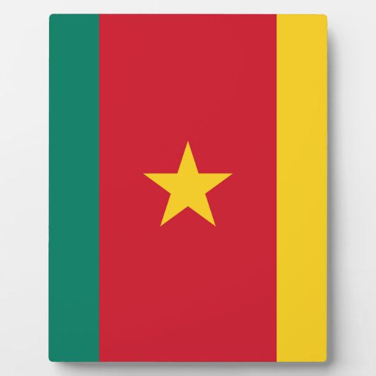 Vlag van Kameroen Fotoplaat (Voorkant)