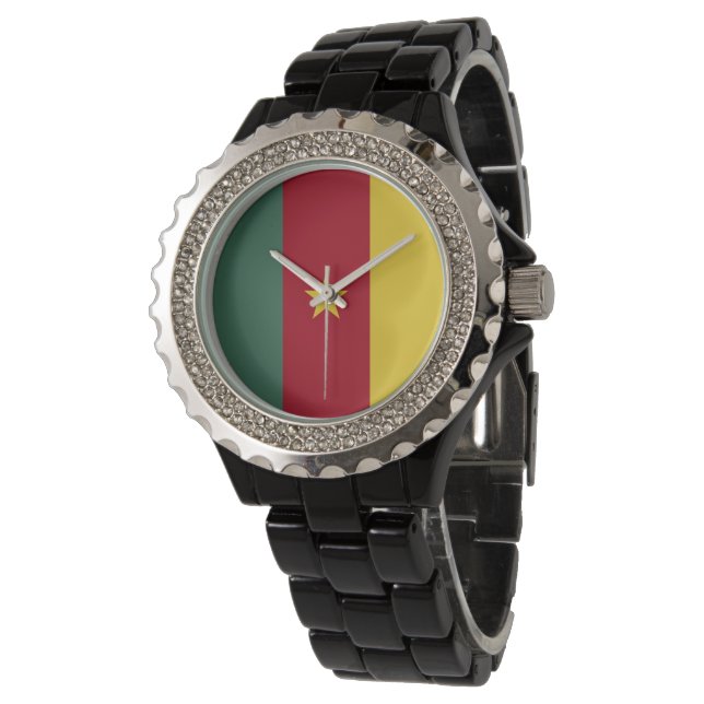 Vlag van Kameroen Horloge (Gekanteld)