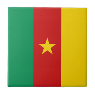 Vlag van Kameroen Keramische Tegels Tegeltje