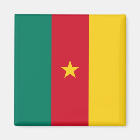 Vlag van Kameroen Magneet (Voorkant)