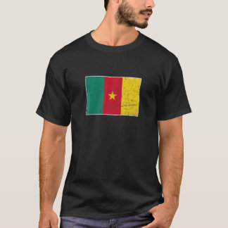 Vlag van Kameroen met Vintage Kameroense Nationale T-shirt