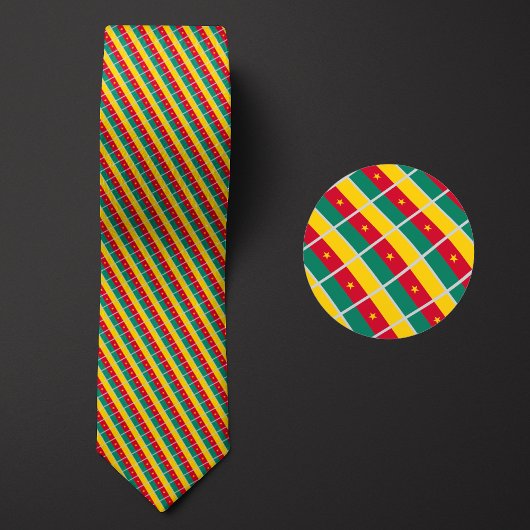 Vlag van Kameroen Patroon Stropdas